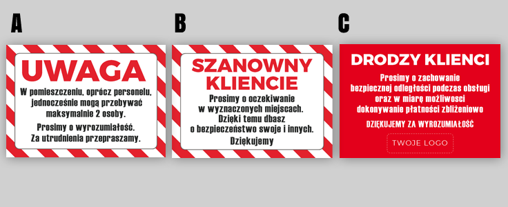 Tablice informacyjne - zestaw kolorytyczny 2