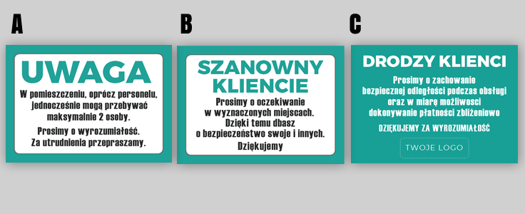 Tablice informacyjne - zestaw kolorytyczny 3